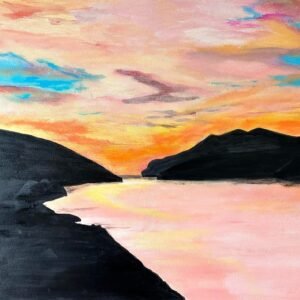 Sunset over Vestmannasund