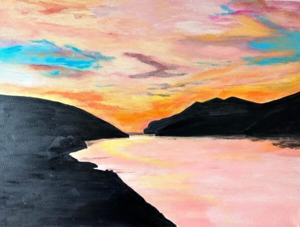 Sunset over Vestmannasund